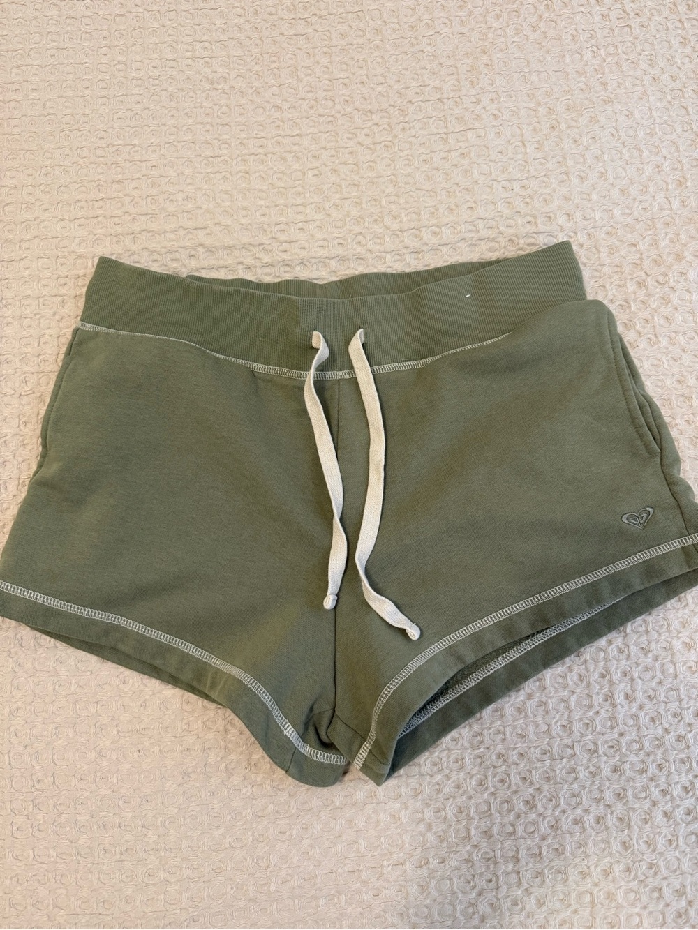 Roxy Olive Green Drawstring Athletic Shorts